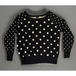 Torrid Black and White Polka Dot Sweater